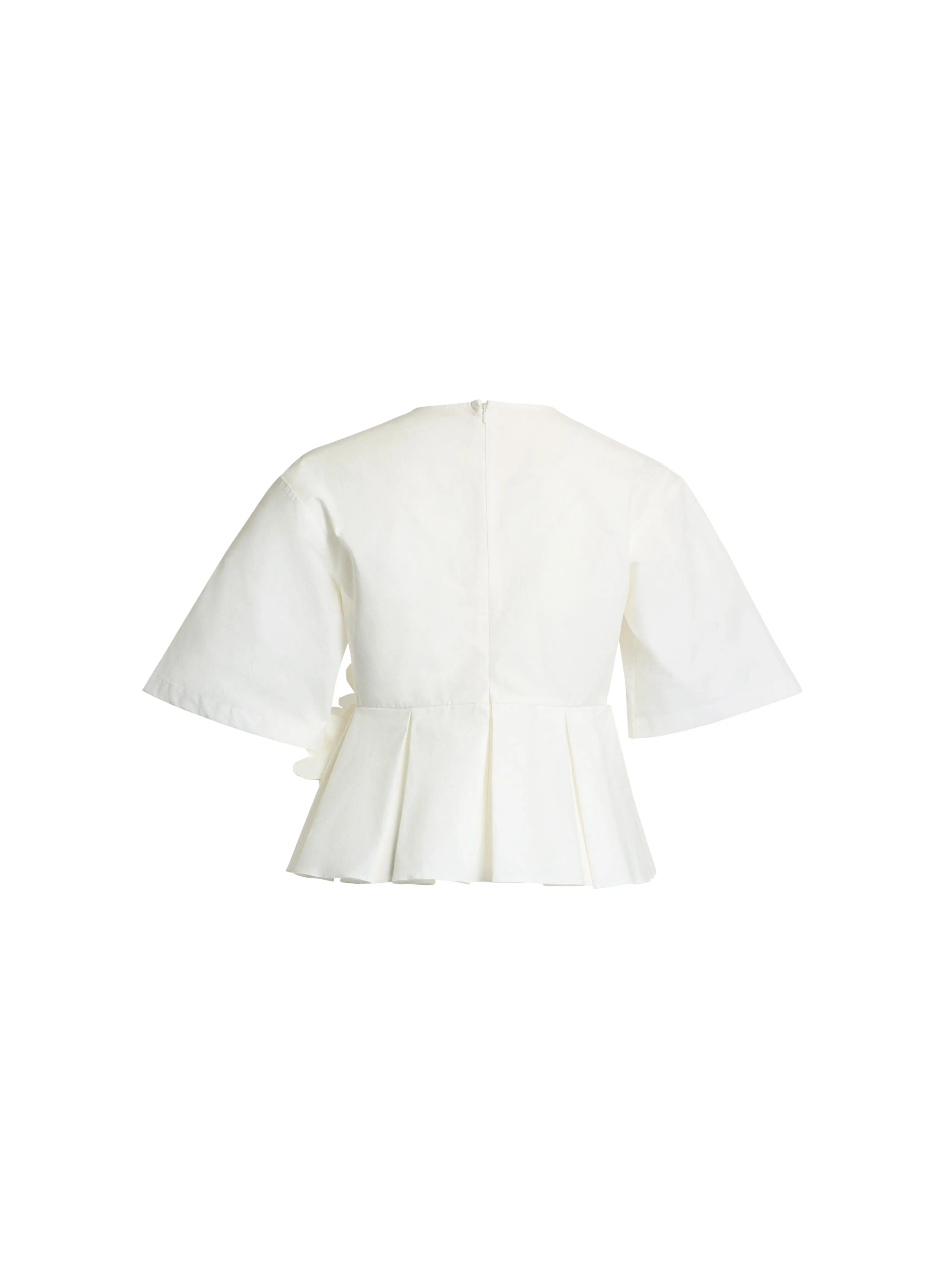 3D Flower Poplin Blouse