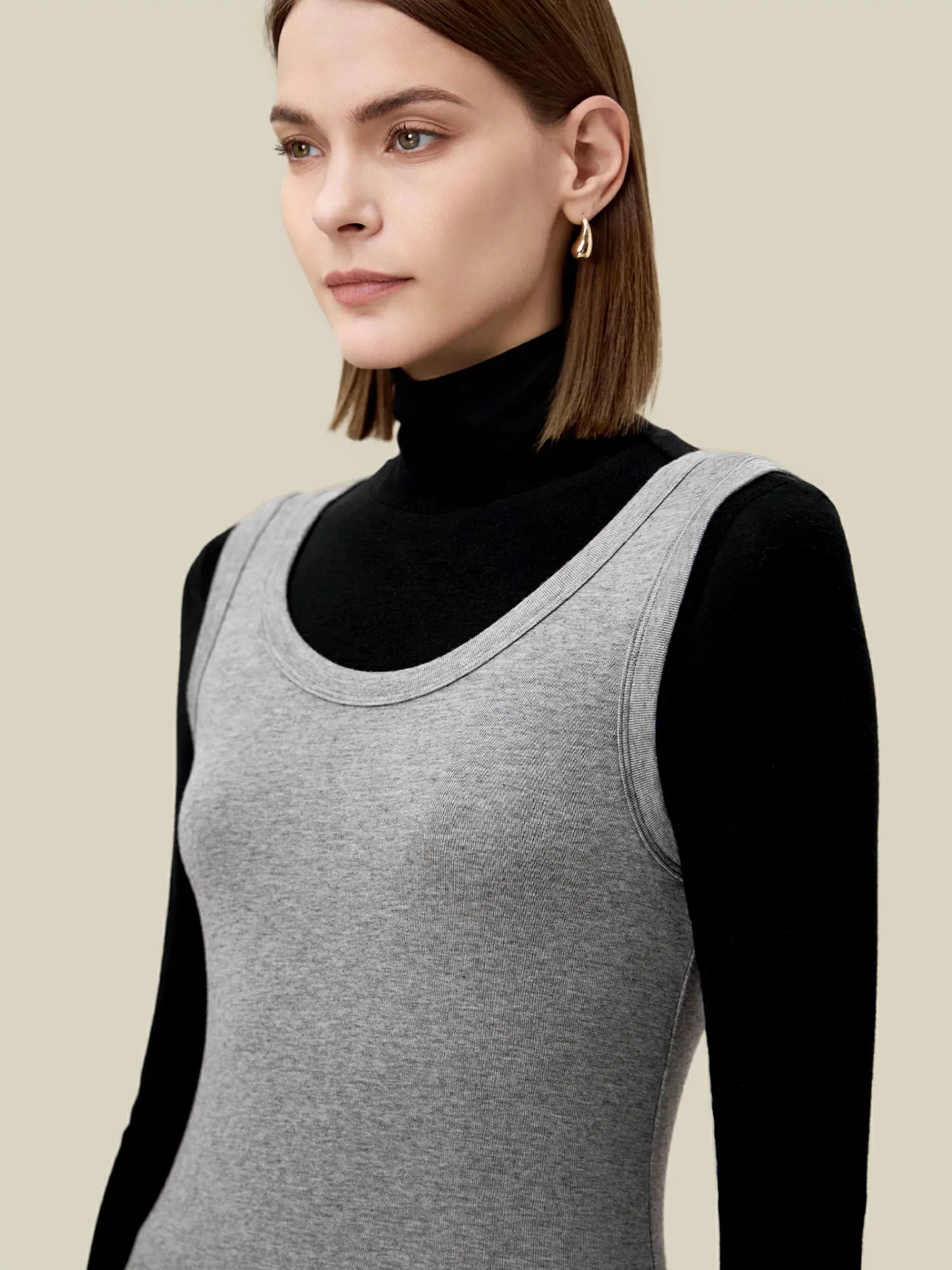 Amoretu Women's Silk Cashmere Two-Piece Knitted T-Shirt Set