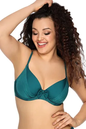 Ava Shiny Microfiber Swim Bra - Elegant Support for Your Aquatic Adventures