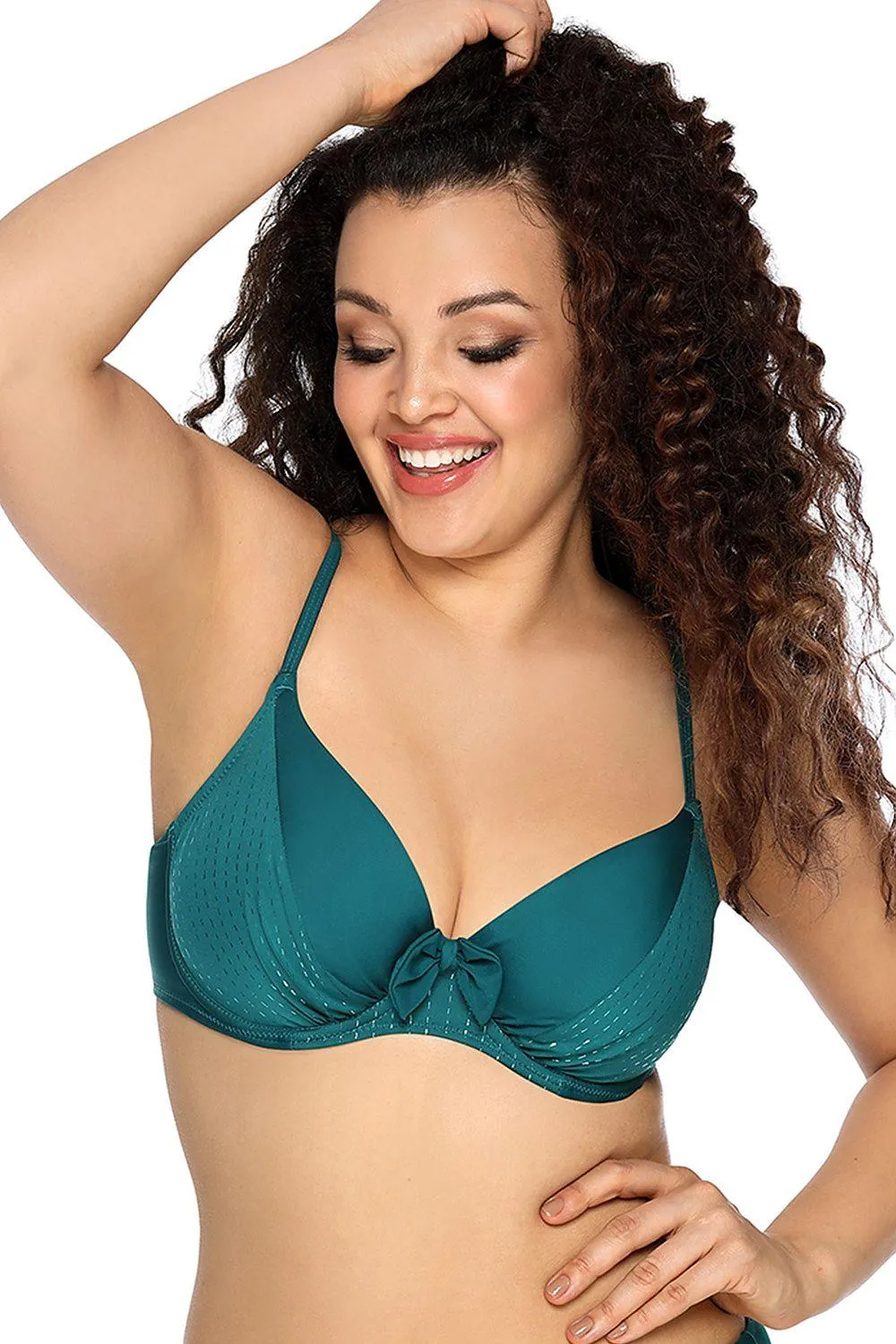 Ava Shiny Microfiber Swim Bra - Elegant Support for Your Aquatic Adventures