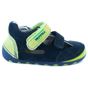 barefoot FLIP denim toddler boy sneakers (wide)
