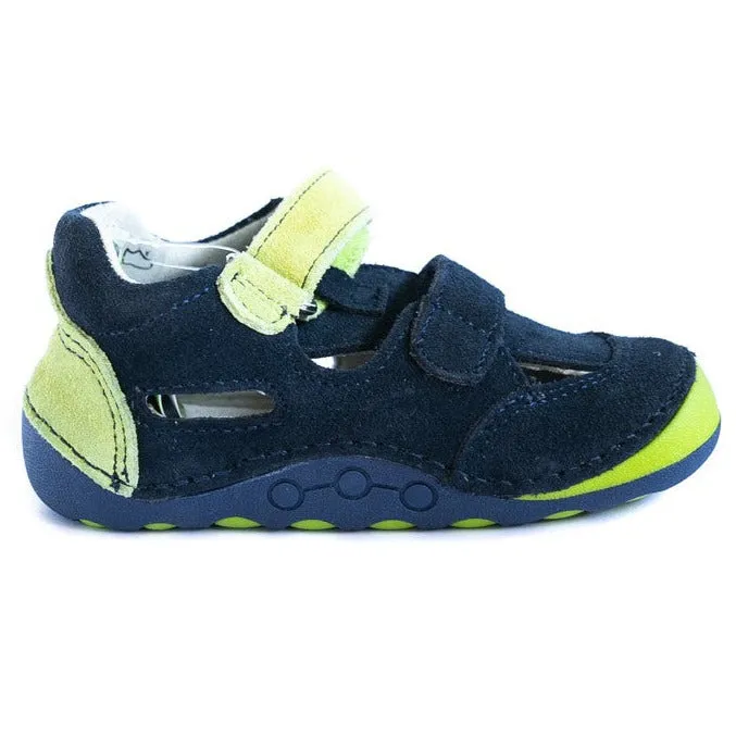 barefoot FLIP denim toddler boy sneakers (wide)