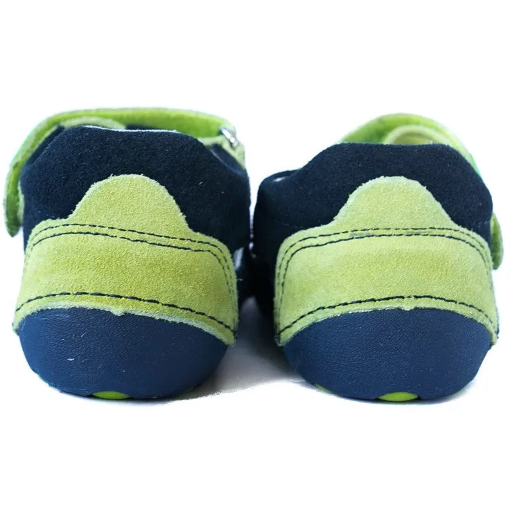 barefoot FLIP denim toddler boy sneakers (wide)