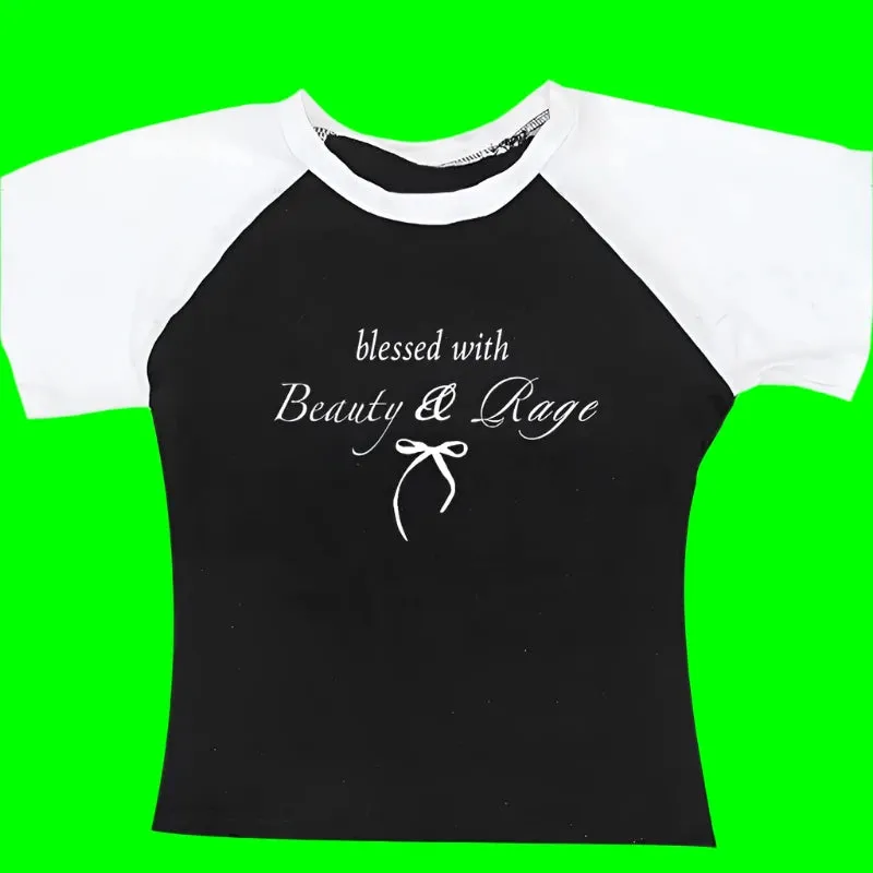 Beauty and Rage Text Graphic Top