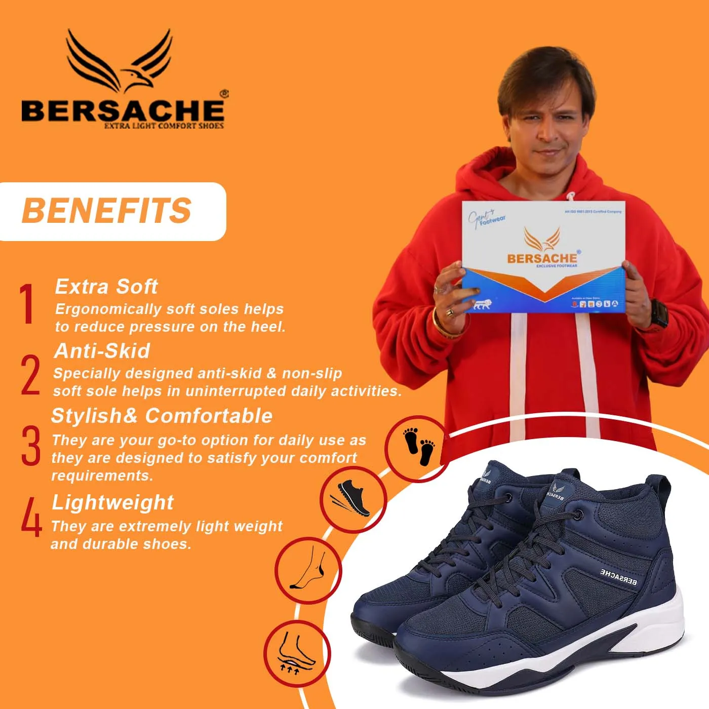 Bersache Casual Shoes  For Men  Blue-9068