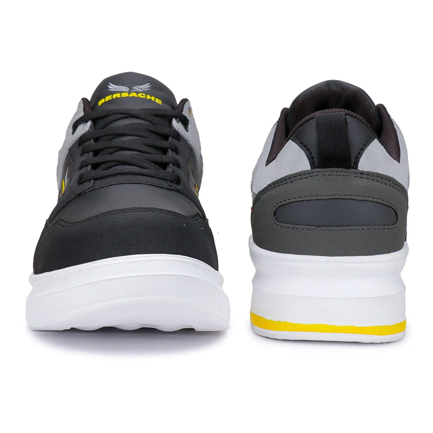 Bersache Lightweight Casual Sneaker Shoes For Men Black-7051