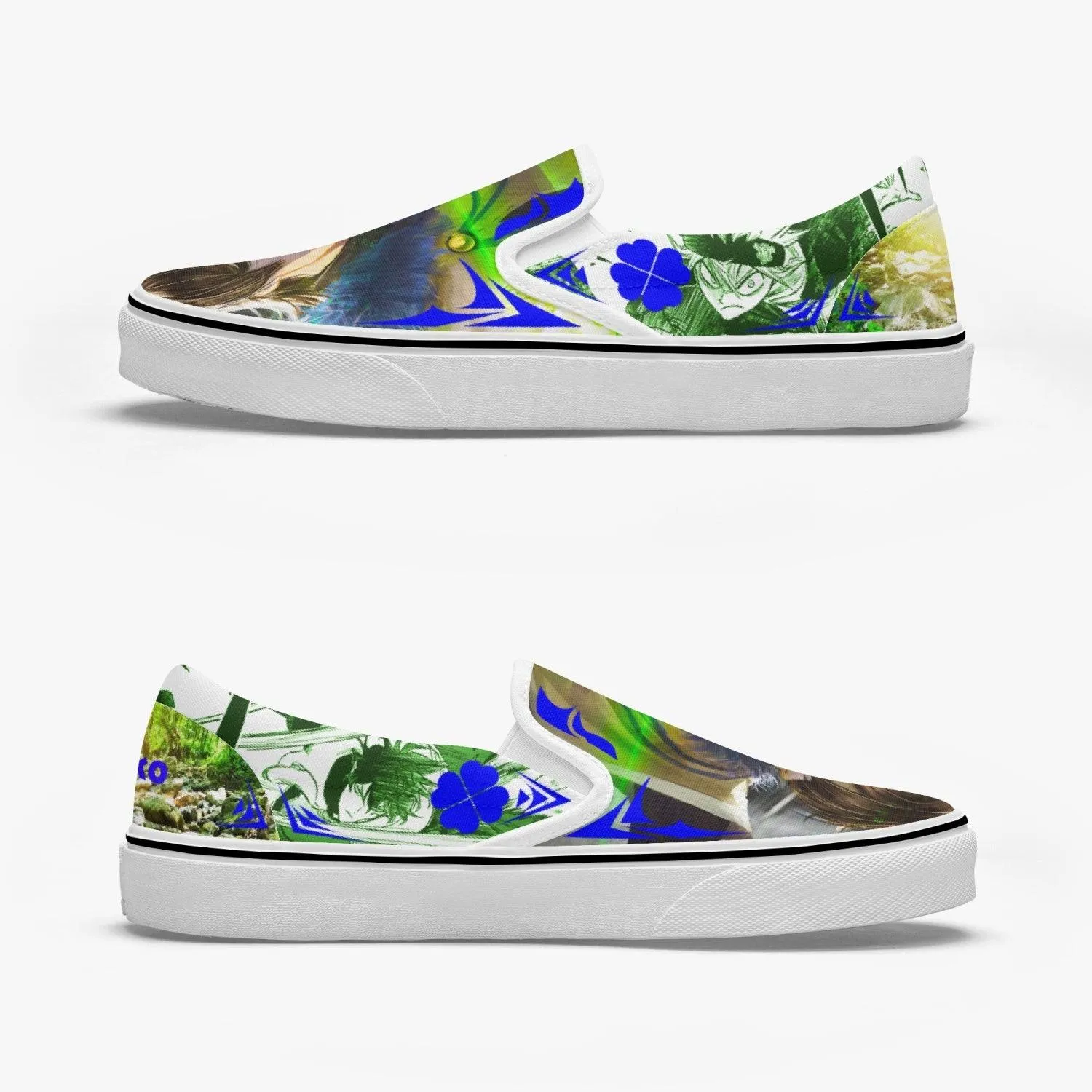 Black Clover Yuno Slip Ons Anime Shoes