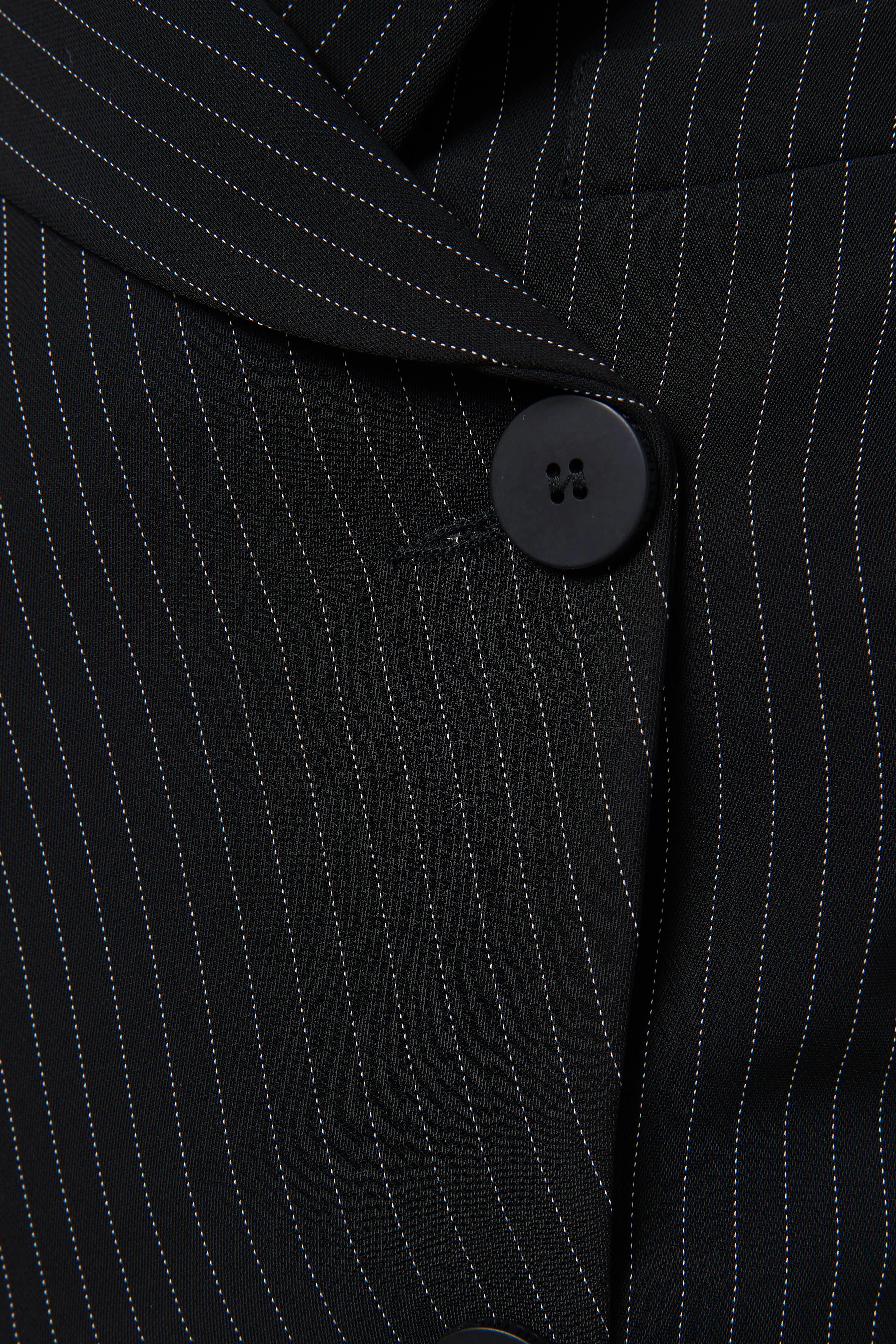 Black Fitted Belt Blazer