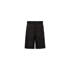 BLACK RE-NYLON BERMUDA SHORTS WITH LOGO
