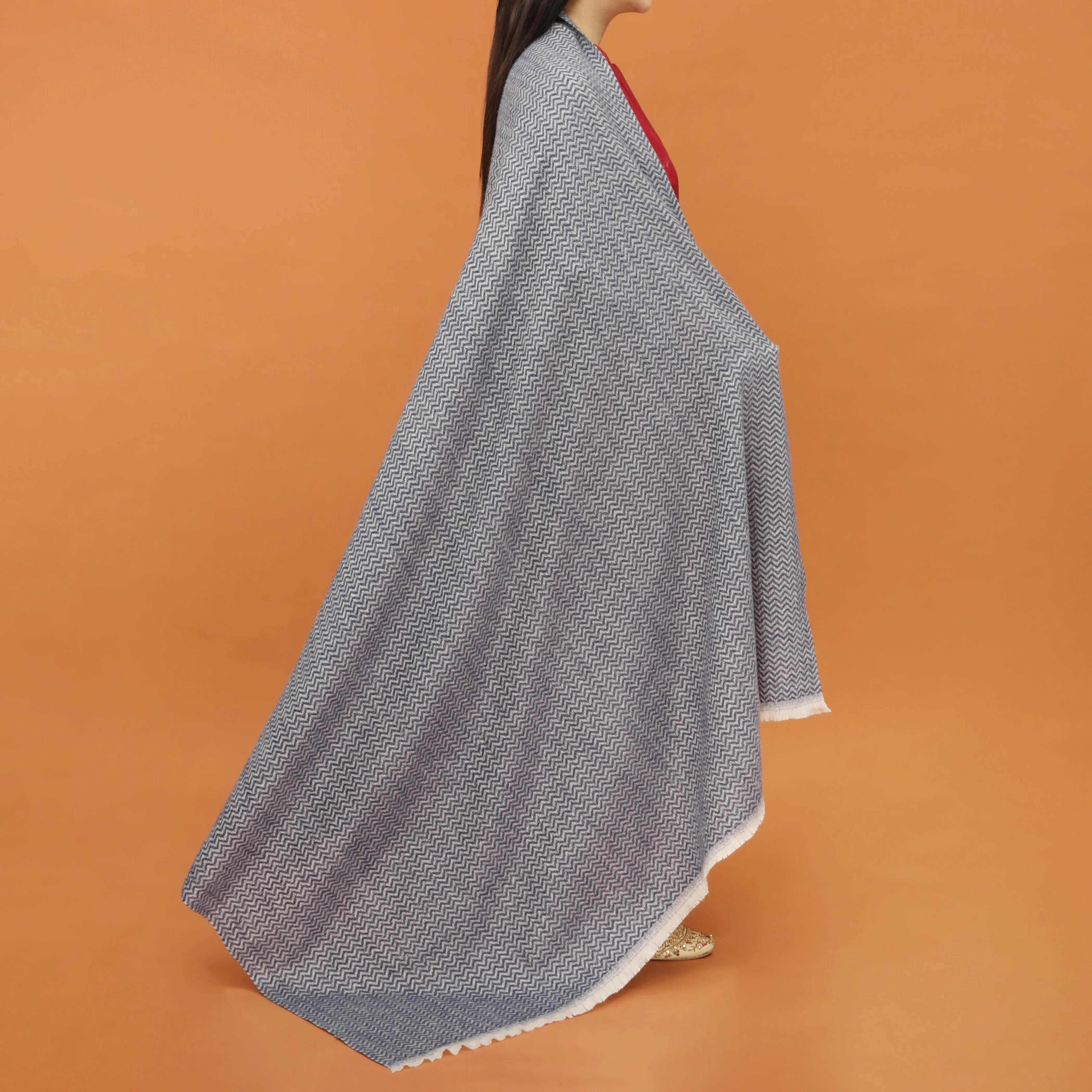 Blue Acrylic Winter Shawl PN4362