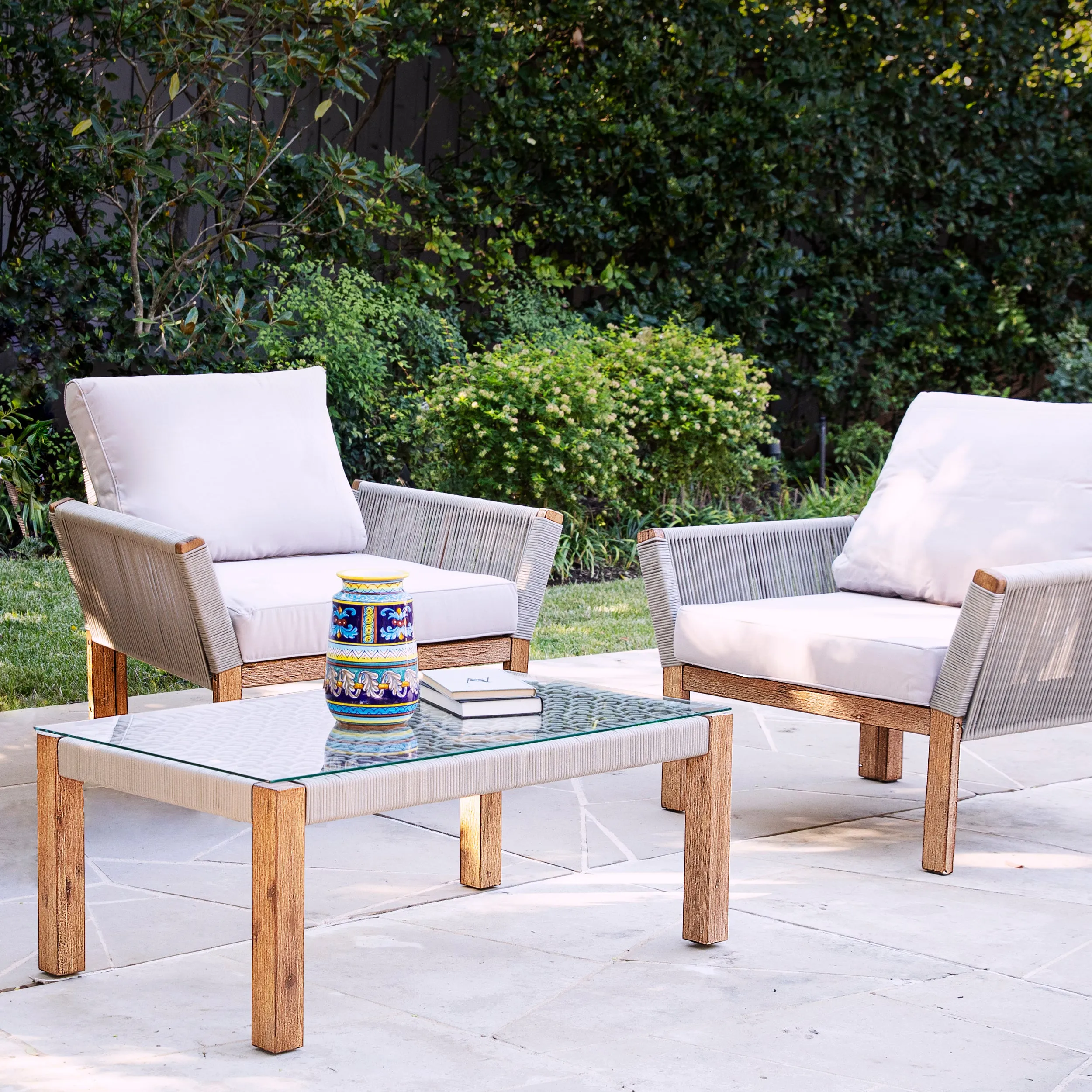 Brendina Outdoor Armchair w/ Cushions – 2pc Set