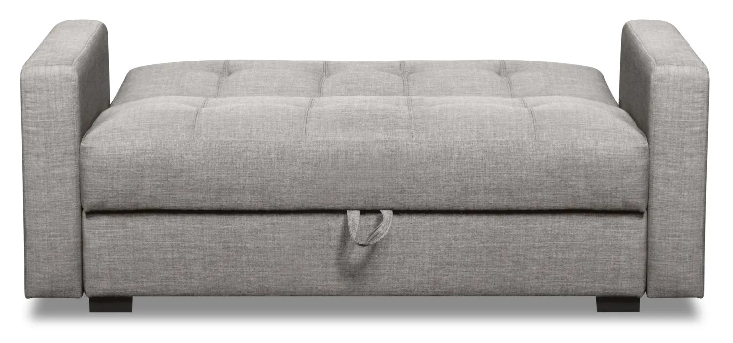 Caledon Linen-Look Futon - Steel