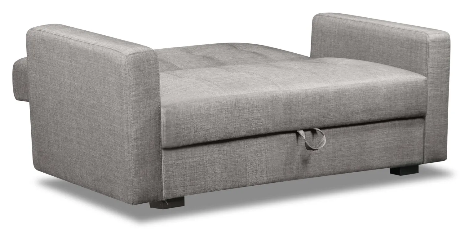 Caledon Linen-Look Futon - Steel