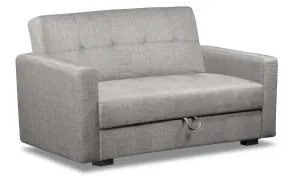Caledon Linen-Look Futon - Steel