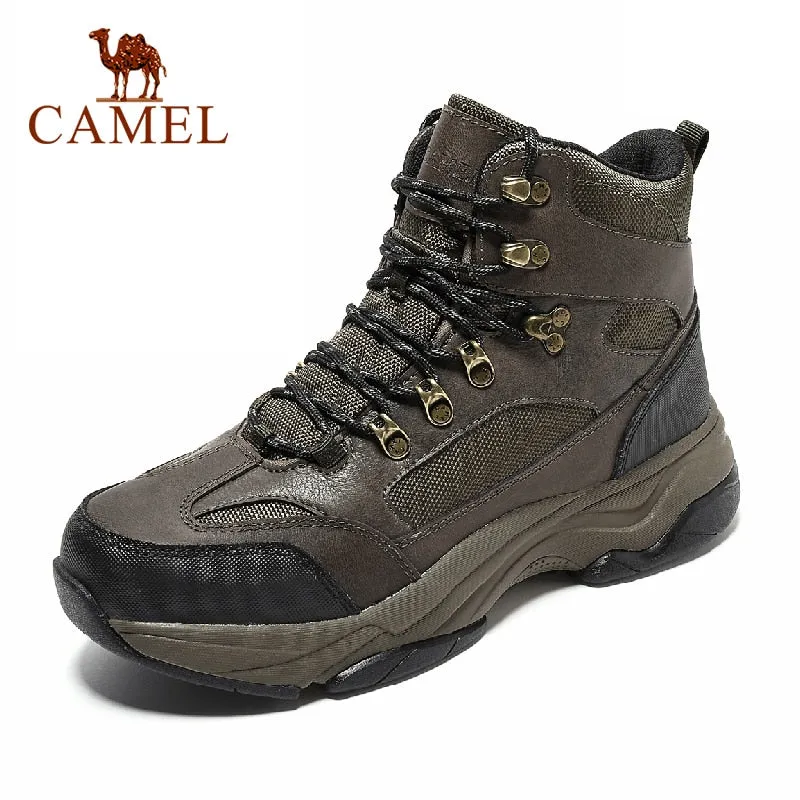 CAMEL Hiking Shoes Waterproof Mountain Boots Men Outdoor Trekking