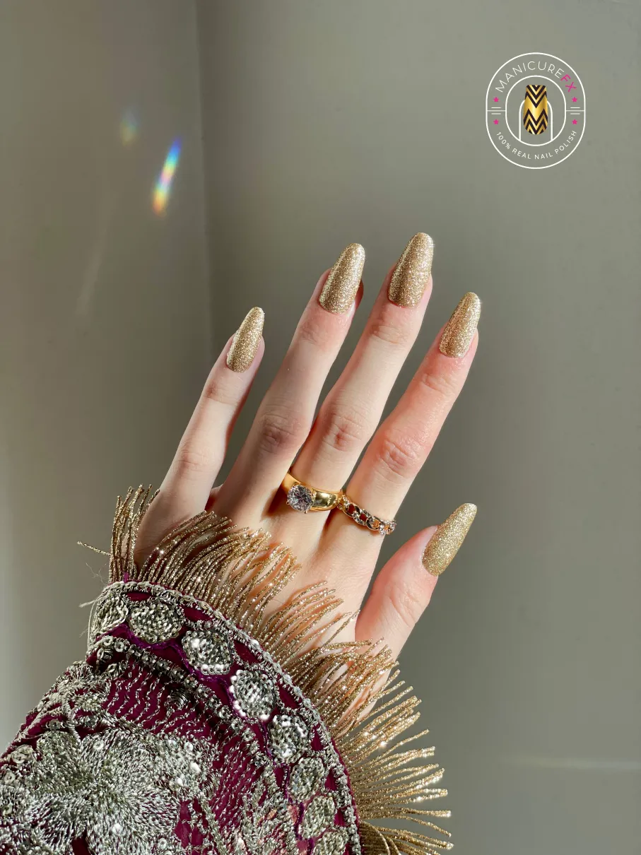 Champagne Rose Gold Nails - Golden Touch - Nail Wraps (Standard)
