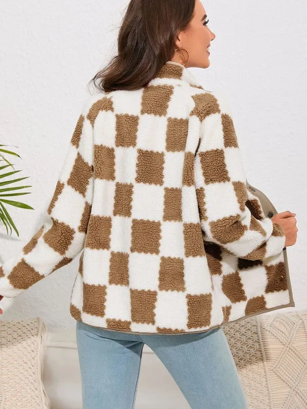 Checkered Button Up Jacket