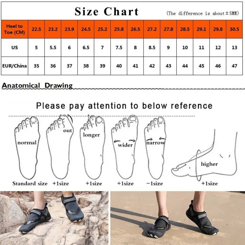 Elastic Quick Dry Aqua Shoes Plus Size Nonslip Water Shoes For Women Men - Breathable Surfing Swimming Beach Sneakers