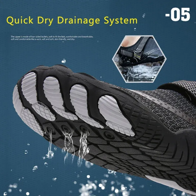 Elastic Quick Dry Aqua Shoes Plus Size Nonslip Water Shoes For Women Men - Breathable Surfing Swimming Beach Sneakers