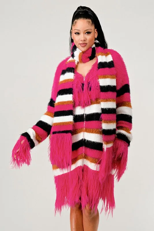 EMFuzzy Striped Sweater