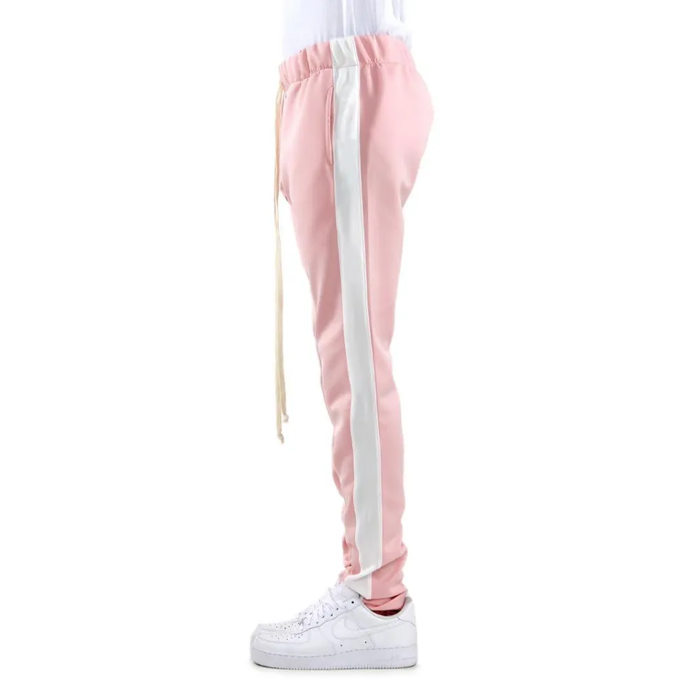 EPTM Track Pants - Dusty Pink w/White Stripe
