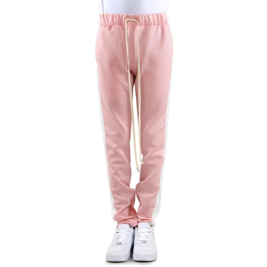 EPTM Track Pants - Dusty Pink w/White Stripe