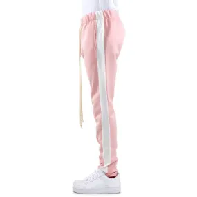 EPTM Track Pants - Dusty Pink w/White Stripe