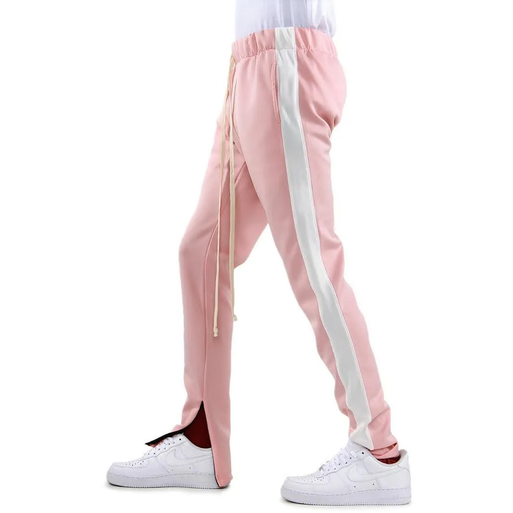 EPTM Track Pants - Dusty Pink w/White Stripe