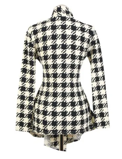 Female Fashionable Plaid Cardigan