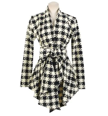 Female Fashionable Plaid Cardigan
