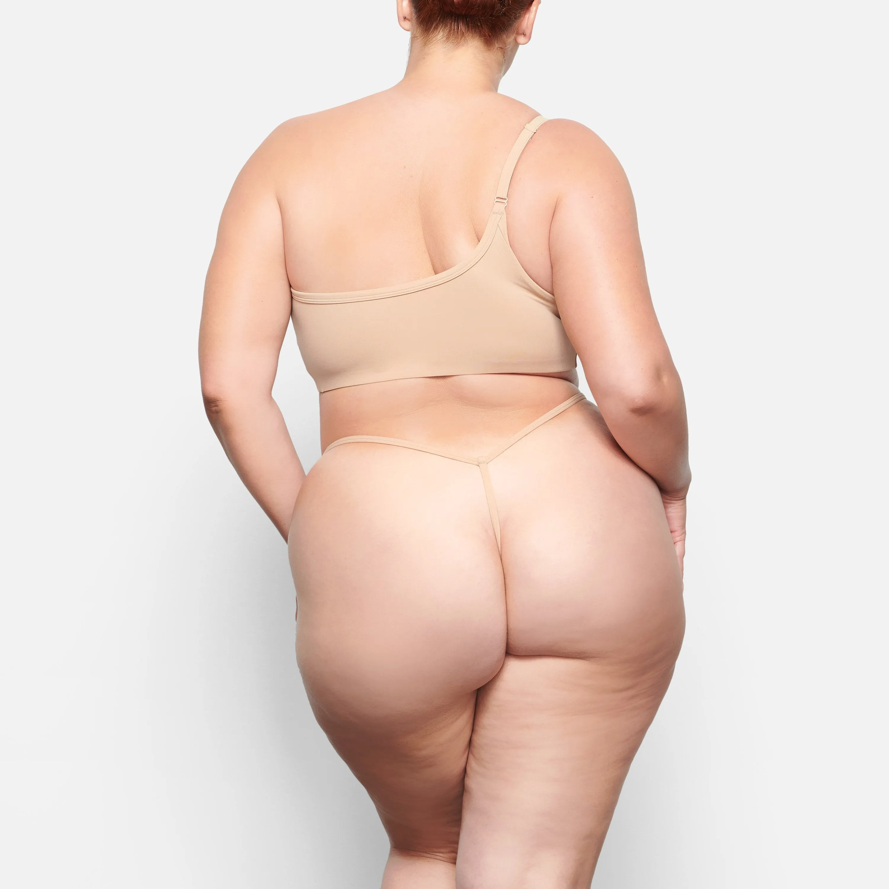 FITS EVERYBODY ONE SHOULDER BRALETTE | CLAY