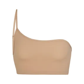 FITS EVERYBODY ONE SHOULDER BRALETTE | CLAY