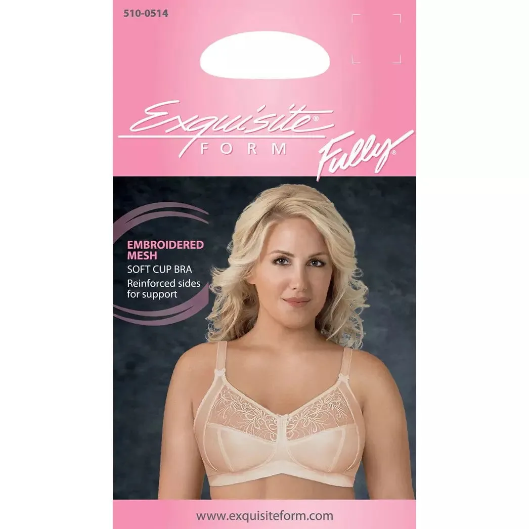 Fully® Soft Cup Supportive Wirefree Bra With Embroidery