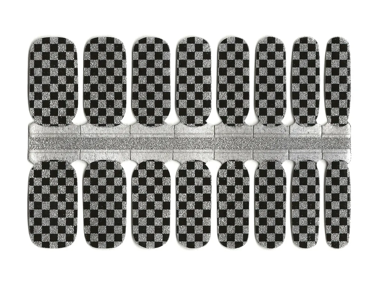 Glitter Checker Chic - Nail Wrap Set
