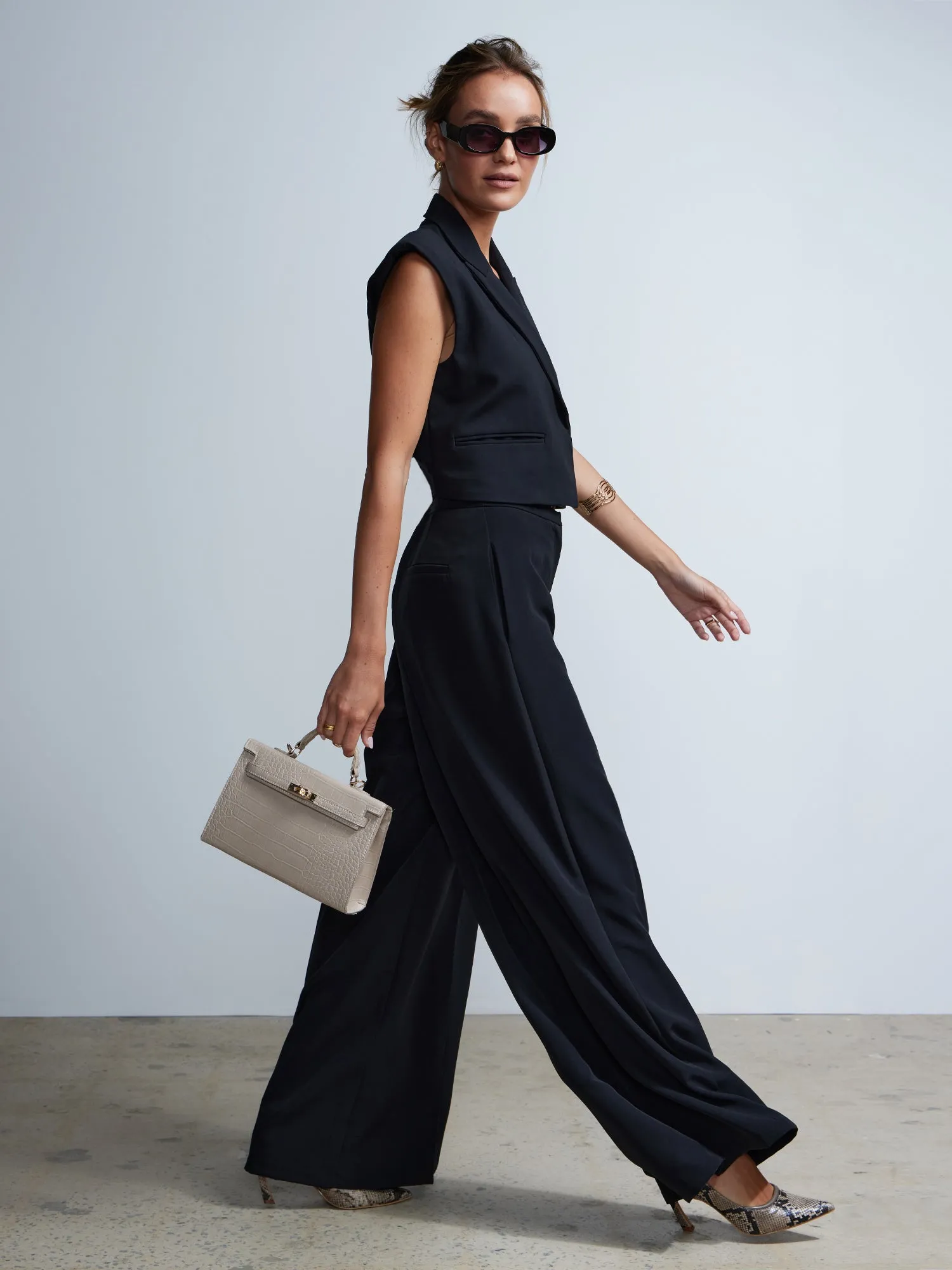 High Rise Wide Leg Pant