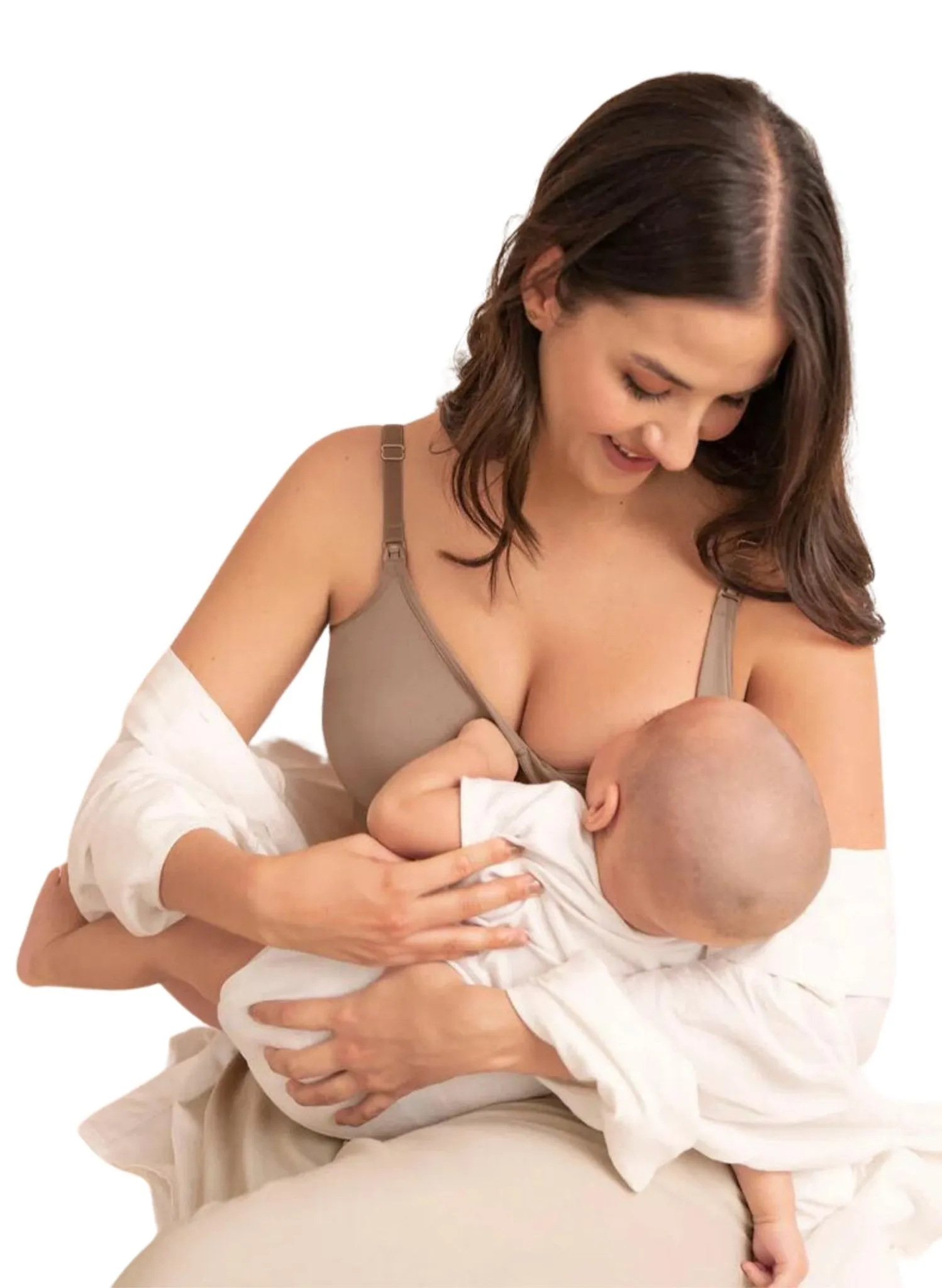 High-Tech Clip Cup Maternity & Nursing Bra - Nude
