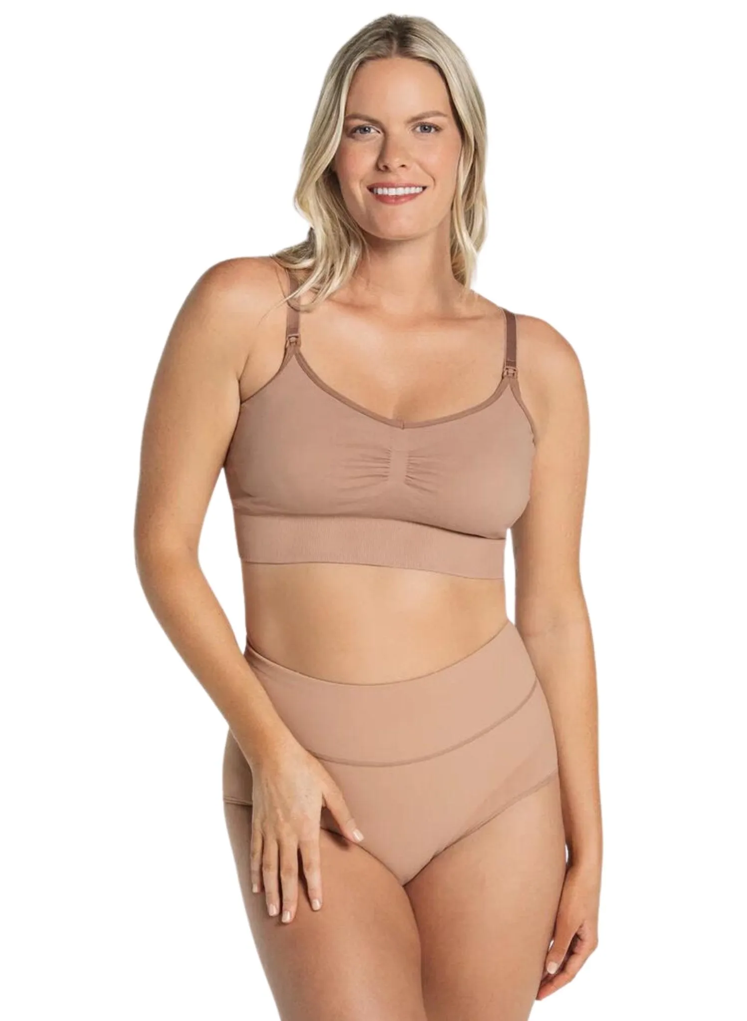 High-Tech Clip Cup Maternity & Nursing Bra - Nude