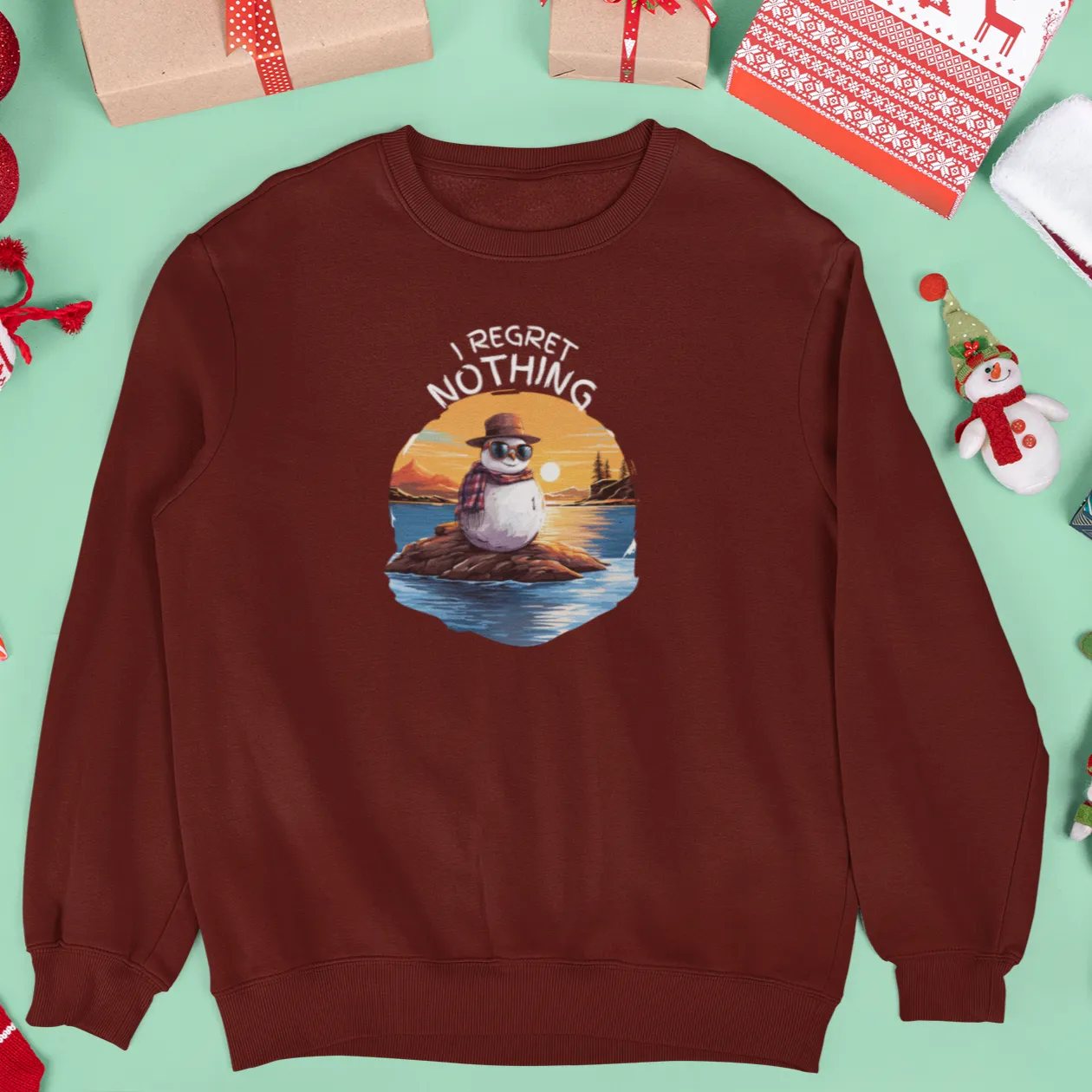 I Regret Nothing Christmas Sweatshirt, Merry Christmas Sweatshirt, Christmas Sweatshirt, Cute Winter Sweatshirt, Xmas Santa, Christmas Gift