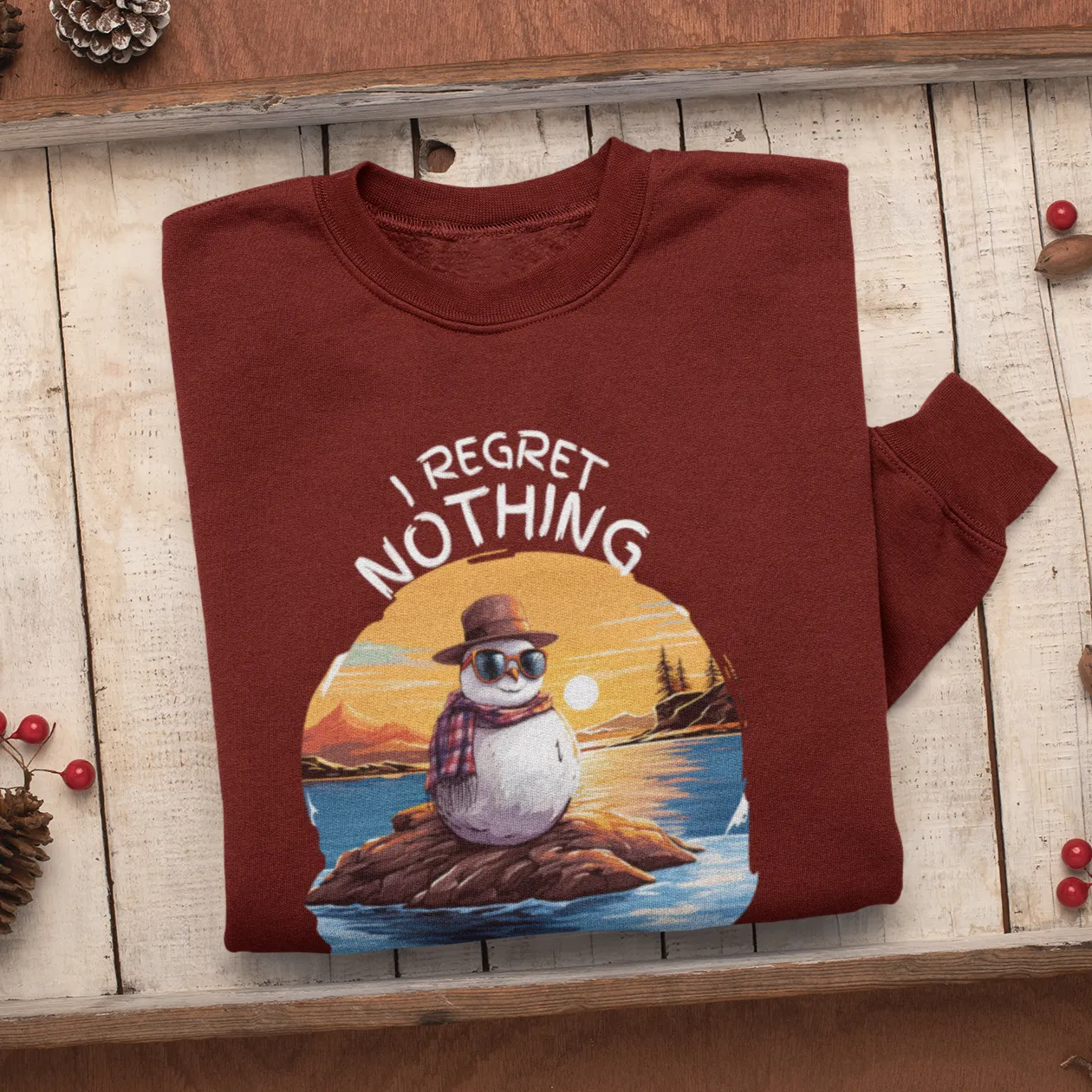 I Regret Nothing Christmas Sweatshirt, Merry Christmas Sweatshirt, Christmas Sweatshirt, Cute Winter Sweatshirt, Xmas Santa, Christmas Gift