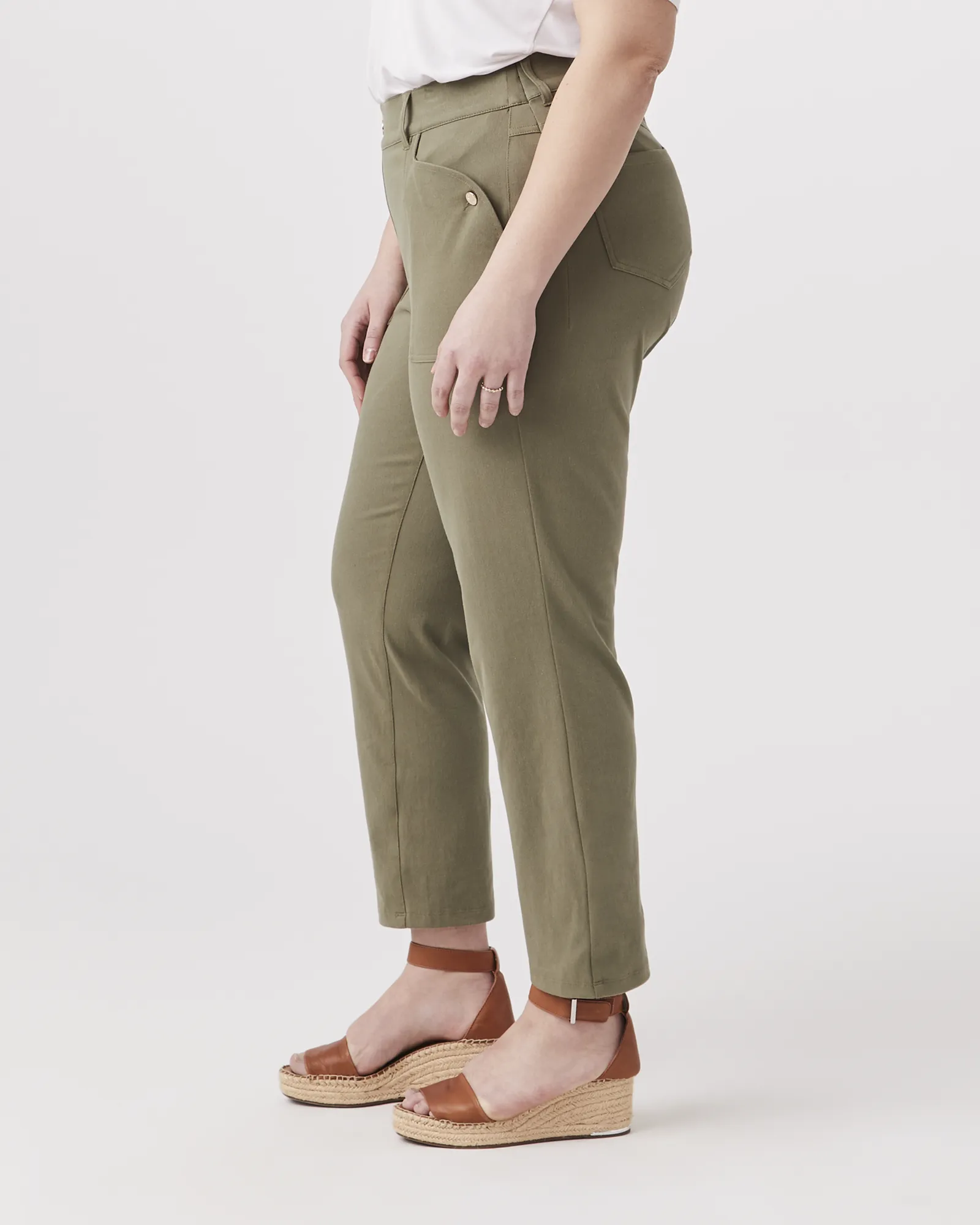 Josefina Slim-Leg Pant | Olive Green