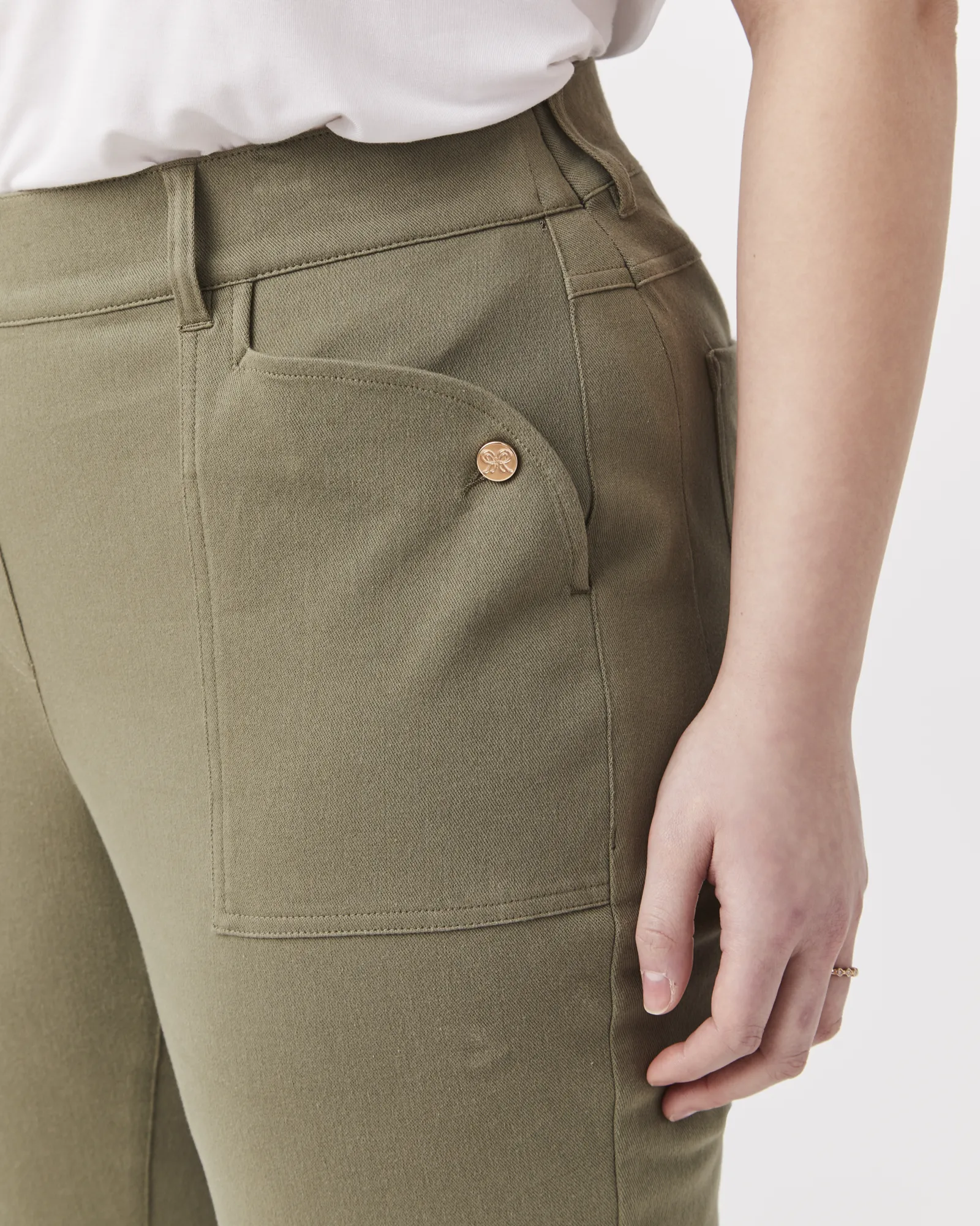 Josefina Slim-Leg Pant | Olive Green