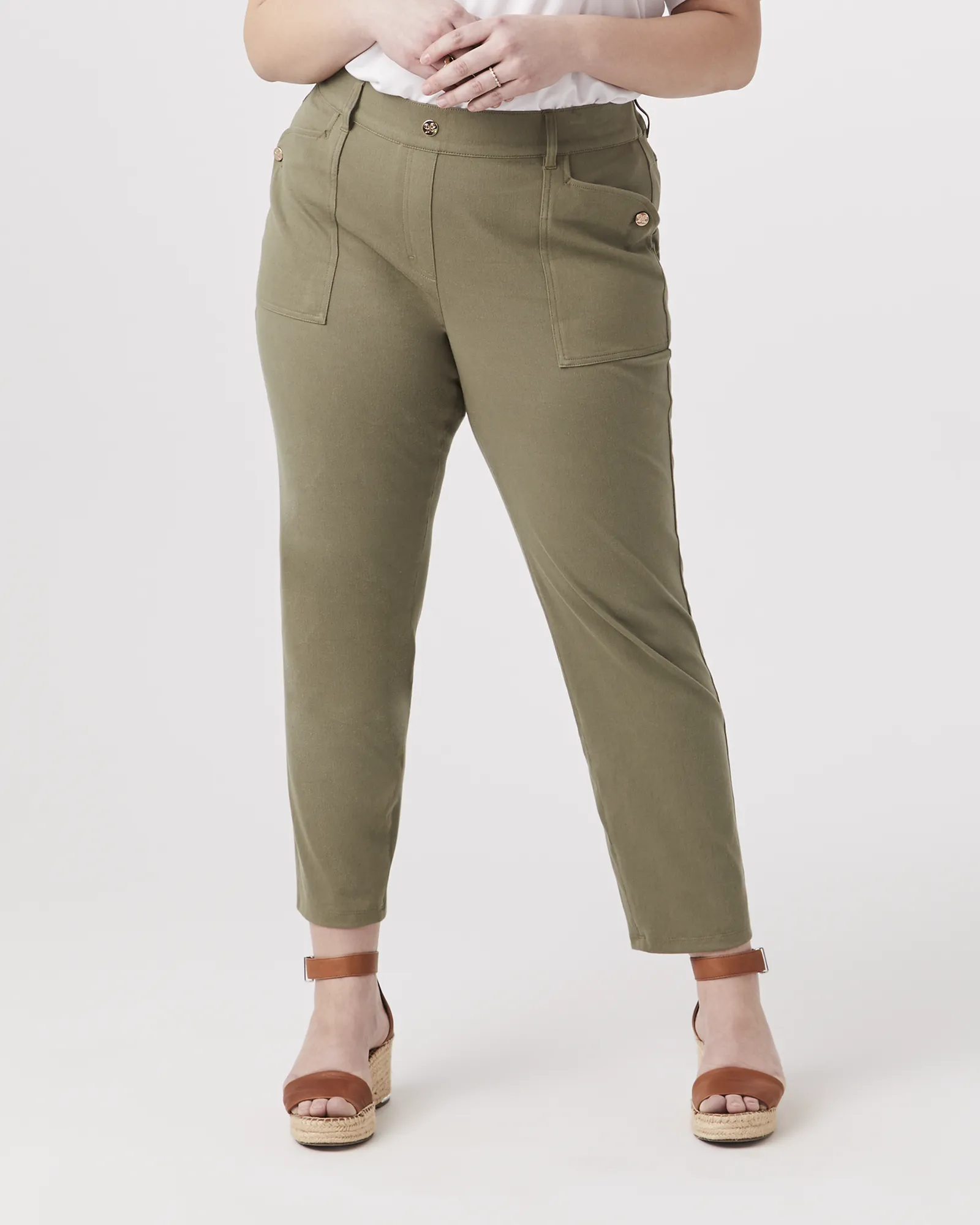 Josefina Slim-Leg Pant | Olive Green