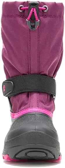 Kamik Waterbug5 Grape Waterproof Adjustable Winter Snow Mid-Calf Boots