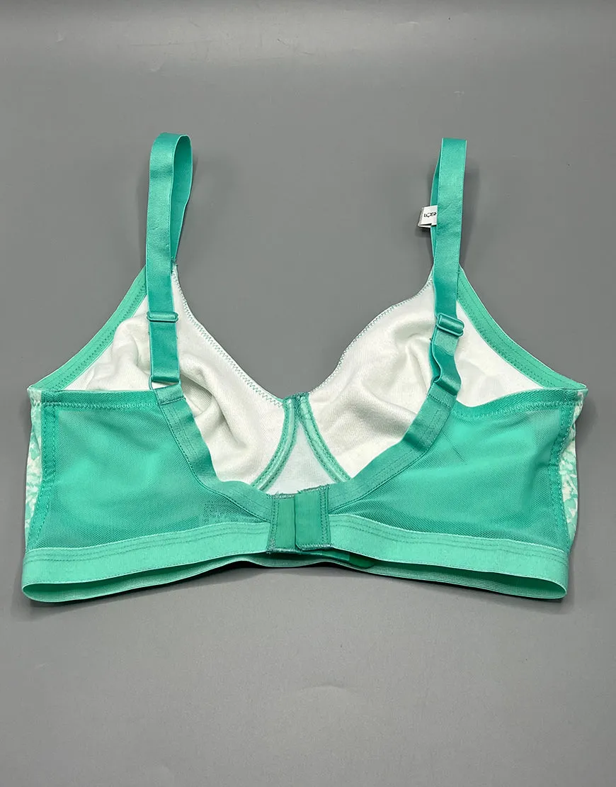 Losha True Curv Double Layered Non Wired Full Coverage Super Support Bra - Green Print