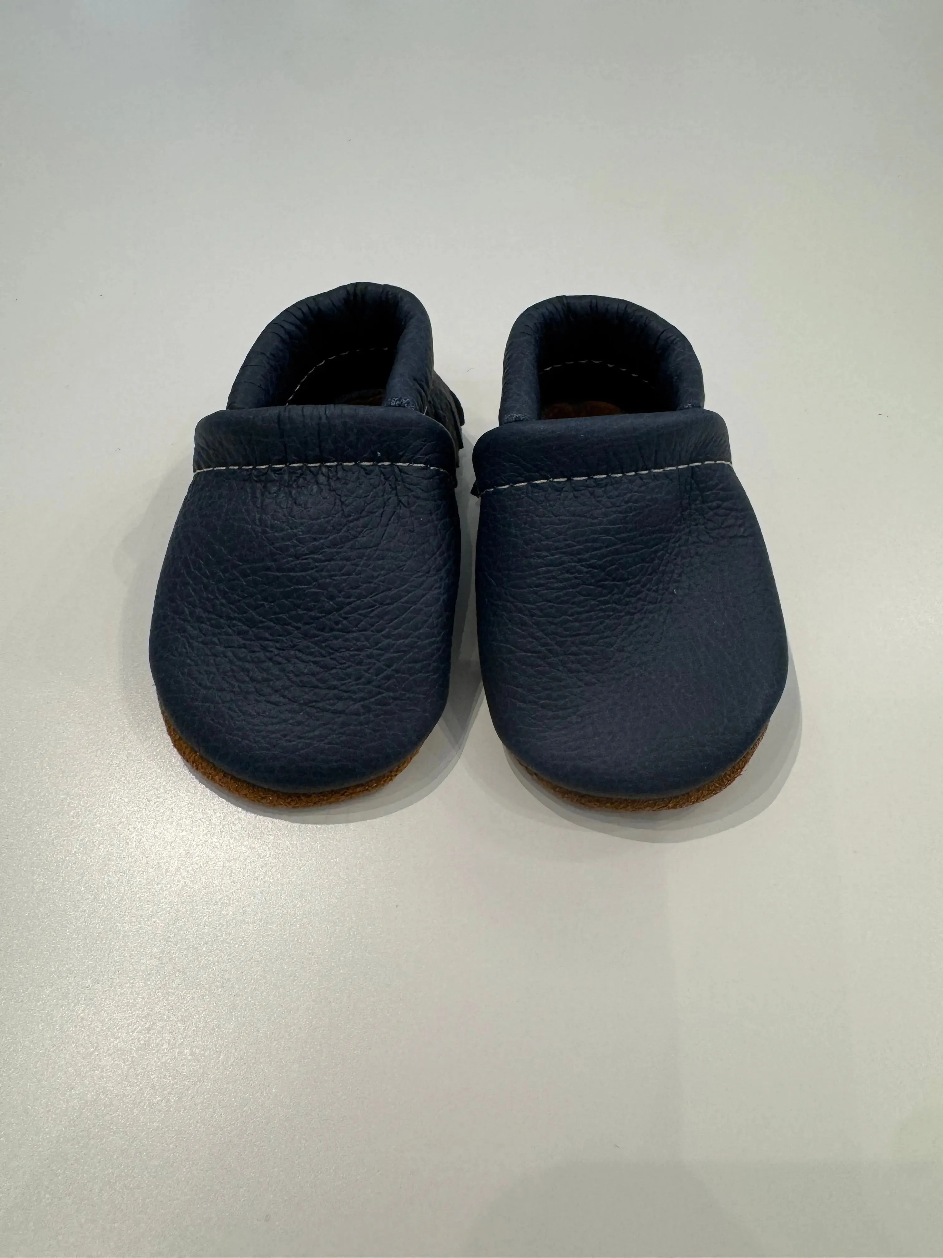 Navy Moccs Shoes