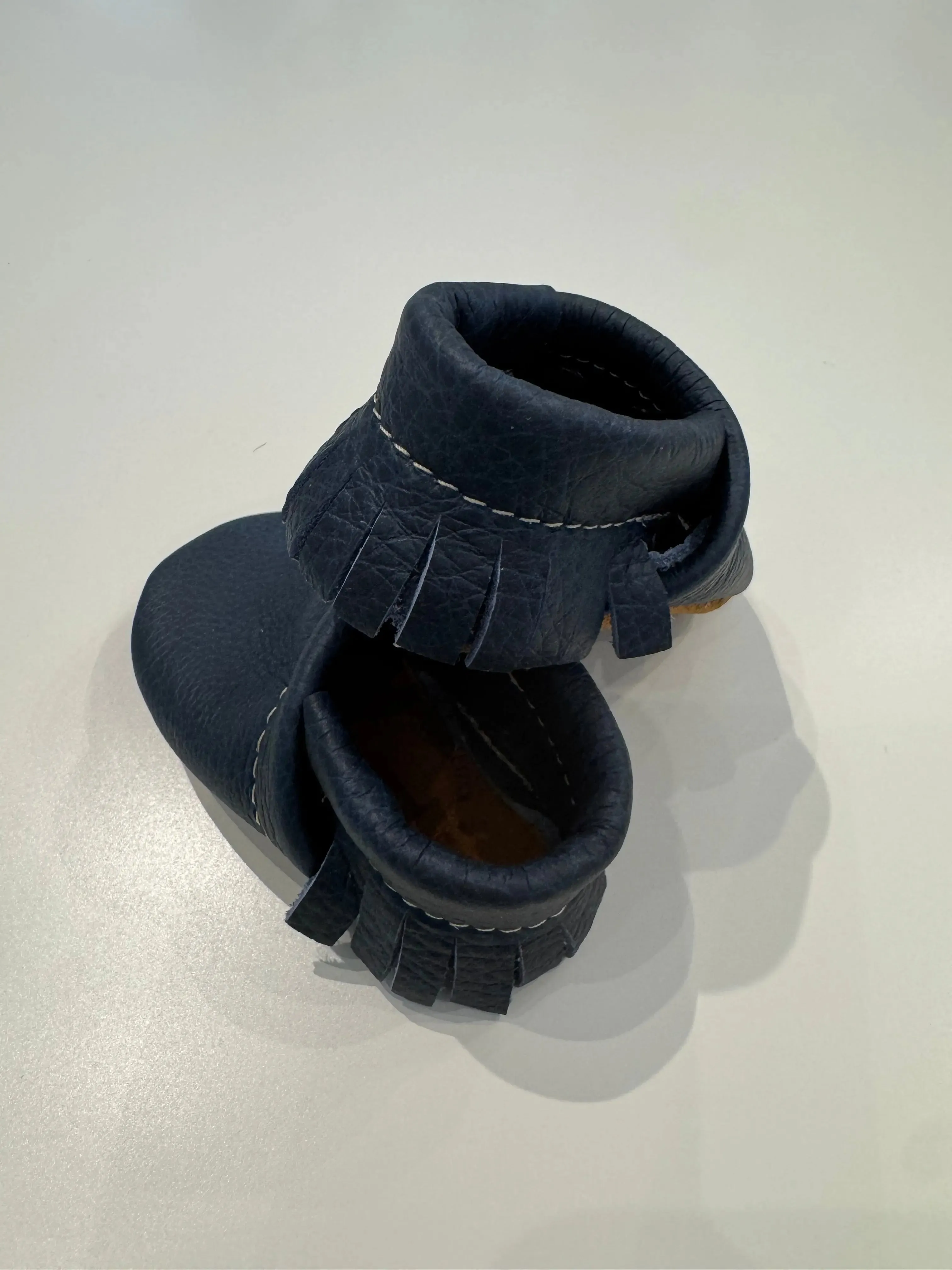Navy Moccs Shoes