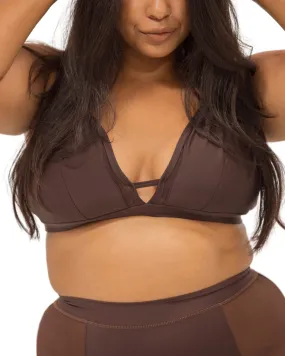 Nude Shade Full Coverage Bralette | Espresso