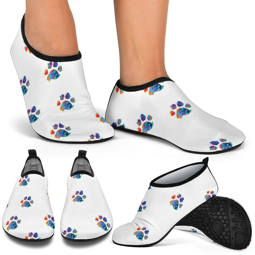 Paw Prints Aqua Shoes