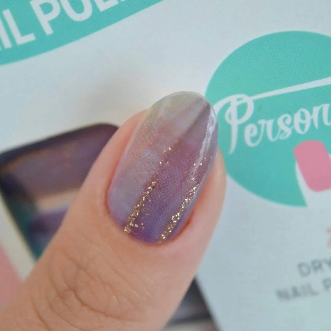 Pebble | Purple Marble Nail Polish Wrap