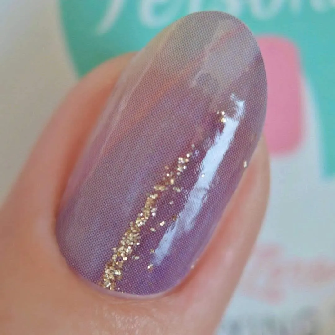 Pebble | Purple Marble Nail Polish Wrap